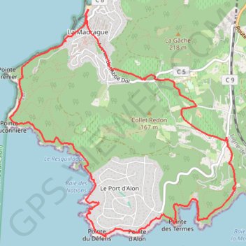 Itinéraire Tour du Port d'Alon, distance, dénivelé, altitude, carte, profil, trace GPS