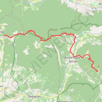 Itinéraire Tour du Pays de Dieulefit - Aleyrac à Fontlargias, distance, dénivelé, altitude, carte, profil, trace GPS