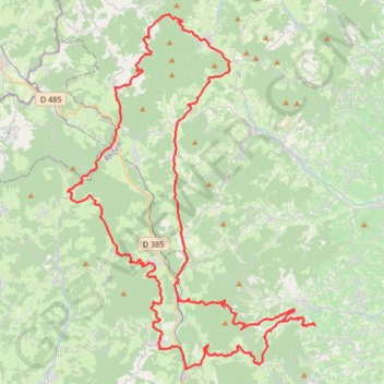 Itinéraire Le Haut Beaujolais - Vaux-en-Beaujolais, distance, dénivelé, altitude, carte, profil, trace GPS