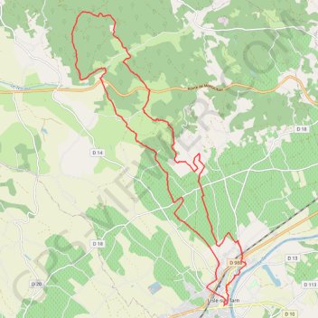 Itinéraire À Lisle-sur-Tarn de vignobles en coteaux, distance, dénivelé, altitude, carte, profil, trace GPS