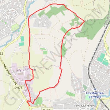 Itinéraire Veyre Monton Puy de Tobize, distance, dénivelé, altitude, carte, profil, trace GPS