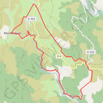 Itinéraire Thines Montselgues, distance, dénivelé, altitude, carte, profil, trace GPS