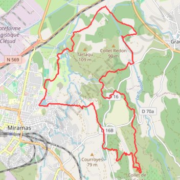 Itinéraire Miramas - Plan B, distance, dénivelé, altitude, carte, profil, trace GPS