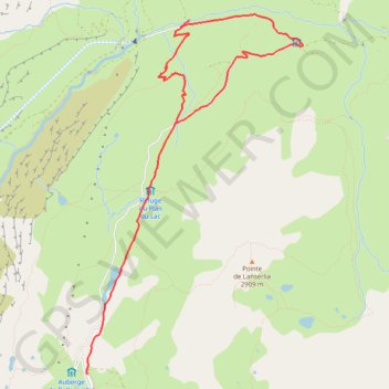 Itinéraire Plan du lac, distance, dénivelé, altitude, carte, profil, trace GPS