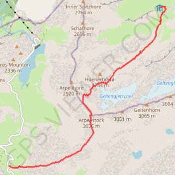 Itinéraire Tour du Wildhorn J4, distance, dénivelé, altitude, carte, profil, trace GPS