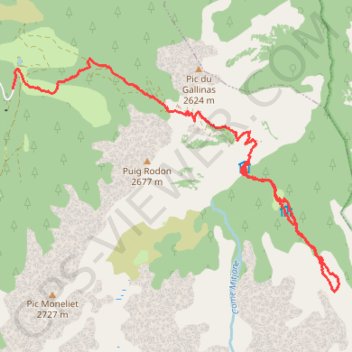 Itinéraire Caranca Coume de Bassibes, distance, dénivelé, altitude, carte, profil, trace GPS