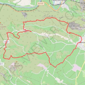 Itinéraire Calce baixas, distance, dénivelé, altitude, carte, profil, trace GPS