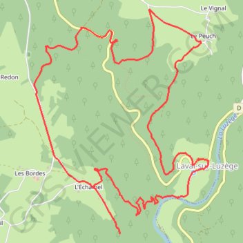 Itinéraire Le Vieux Bourg - Laval-sur-Luzège - Pays d'Égletons, distance, dénivelé, altitude, carte, profil, trace GPS
