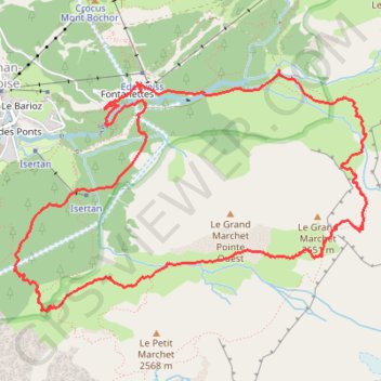 Itinéraire Randonnée au Grand Marchet, distance, dénivelé, altitude, carte, profil, trace GPS