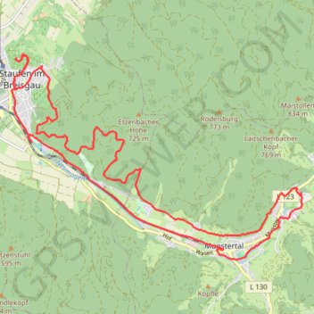 Itinéraire Munstertal, distance, dénivelé, altitude, carte, profil, trace GPS
