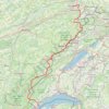 Itinéraire Traversée du Jura du Doubs au Léman, distance, dénivelé, altitude, carte, profil, trace GPS