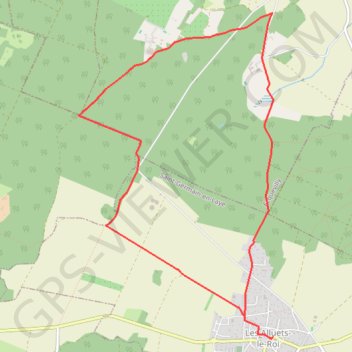 Itinéraire Le Bois de Romainville - Les Alluets-le-Roi, distance, dénivelé, altitude, carte, profil, trace GPS