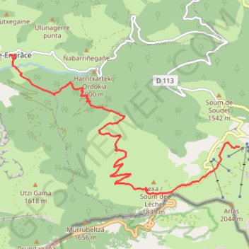 Itinéraire GR10 STENGRLAPIERRE, distance, dénivelé, altitude, carte, profil, trace GPS