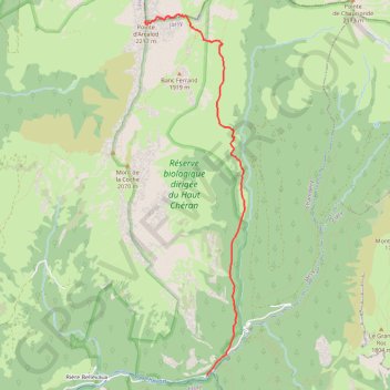 Itinéraire Pointe de l'Arcalod, distance, dénivelé, altitude, carte, profil, trace GPS