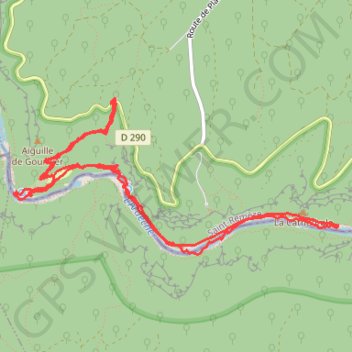 Itinéraire Gournier - Cathedrale (Ardeche), distance, dénivelé, altitude, carte, profil, trace GPS