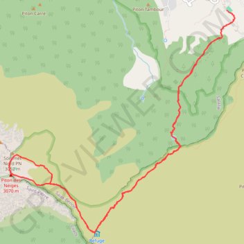 Itinéraire Le Piton des Neiges par Hell-Bourg, distance, dénivelé, altitude, carte, profil, trace GPS
