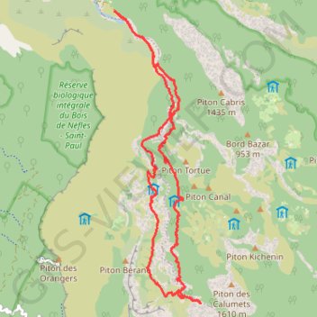 Itinéraire RandoPitons.re #1811 - De Deux Bras à la Roche Ancrée par Cayenne et les Lataniers, distance, dénivelé, altitude, carte, profil, trace GPS