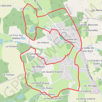 Itinéraire ITICEN037V50PRNT (1), distance, dénivelé, altitude, carte, profil, trace GPS