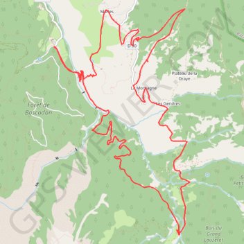 Itinéraire Forêt de Boscodon - La Grande Cabanne, distance, dénivelé, altitude, carte, profil, trace GPS