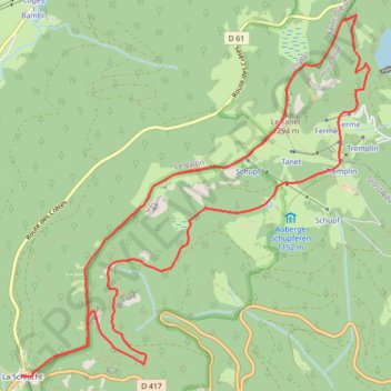 Itinéraire Circuit des Hirschsteine, distance, dénivelé, altitude, carte, profil, trace GPS