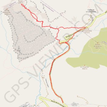 Itinéraire Col du Rasoir (Bornes), distance, dénivelé, altitude, carte, profil, trace GPS