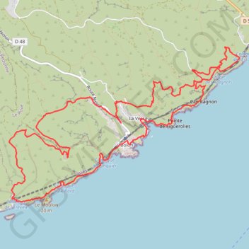 Itinéraire Niolon - Resquiadou - Érevine, distance, dénivelé, altitude, carte, profil, trace GPS
