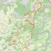 Itinéraire VTT 56.36KM - Challenge VTT Liège Condroz Verdoyant +18° Boô🌞ôo Soleil - GT56.36KM D+1103m..., distance, dénivelé, altitude, carte, profil, trace GPS