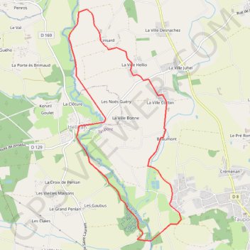 Itinéraire Circuit du Ninian - Taupont, distance, dénivelé, altitude, carte, profil, trace GPS