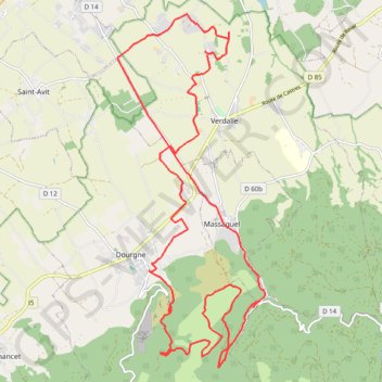 Itinéraire Monsalous, distance, dénivelé, altitude, carte, profil, trace GPS