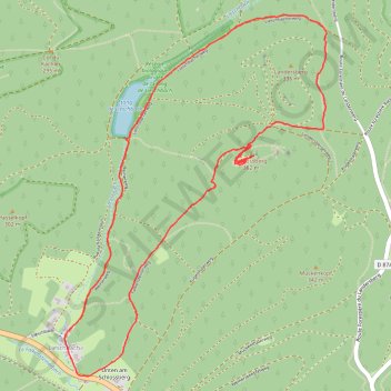 Itinéraire Autour du château de Falkenstein, distance, dénivelé, altitude, carte, profil, trace GPS