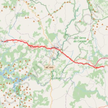 Itinéraire SE41-PalasDeRei-Arzúa, distance, dénivelé, altitude, carte, profil, trace GPS