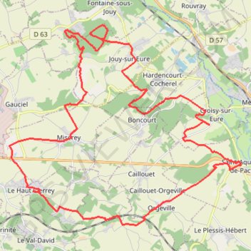 Itinéraire Cierrey - Rando de la Pommeraie, distance, dénivelé, altitude, carte, profil, trace GPS