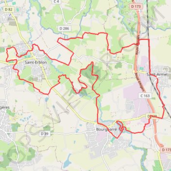 Itinéraire Saint-Armel, distance, dénivelé, altitude, carte, profil, trace GPS