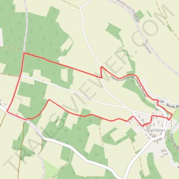 Itinéraire Sentiers des petits bois - Lichères, distance, dénivelé, altitude, carte, profil, trace GPS