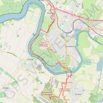 Itinéraire Vergeroux, distance, dénivelé, altitude, carte, profil, trace GPS