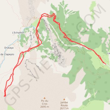 Itinéraire Châlets de Clapeyto (Queyras), distance, dénivelé, altitude, carte, profil, trace GPS