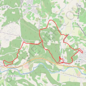 Itinéraire Goult - Notre-Dame de Lumières, distance, dénivelé, altitude, carte, profil, trace GPS