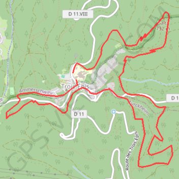 Itinéraire Autour de Trois - Épis, distance, dénivelé, altitude, carte, profil, trace GPS