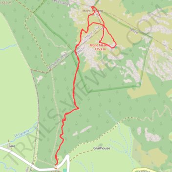 Itinéraire Mezenc, distance, dénivelé, altitude, carte, profil, trace GPS