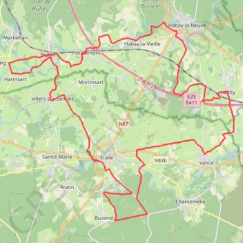 Itinéraire LA DEREN GRAVEL 48km, distance, dénivelé, altitude, carte, profil, trace GPS