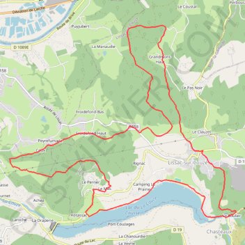 Itinéraire Circuit-11-Rouge-17km-547m, distance, dénivelé, altitude, carte, profil, trace GPS