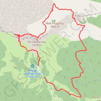 Itinéraire Pic Oueillarisse, distance, dénivelé, altitude, carte, profil, trace GPS