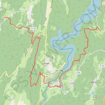 Itinéraire Legna - Moirans-en-Montagne, distance, dénivelé, altitude, carte, profil, trace GPS