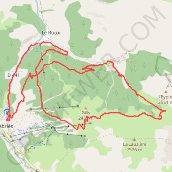 Itinéraire Colette de Gilly, distance, dénivelé, altitude, carte, profil, trace GPS