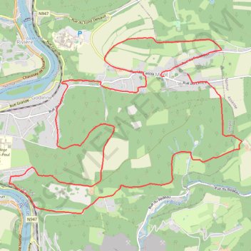 Itinéraire Godinne - Trail des As, distance, dénivelé, altitude, carte, profil, trace GPS