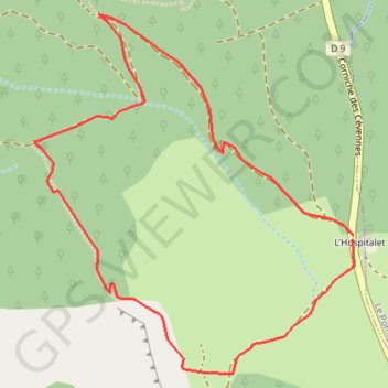 Itinéraire Sentier des corniches de l'Hospitalet, distance, dénivelé, altitude, carte, profil, trace GPS