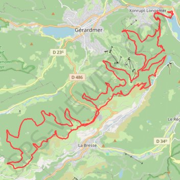 Itinéraire Trace Vosgienne, distance, dénivelé, altitude, carte, profil, trace GPS