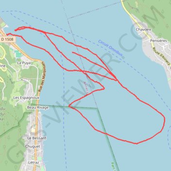 Itinéraire SailFreeGps_2020-07-18_16-57-32, distance, dénivelé, altitude, carte, profil, trace GPS