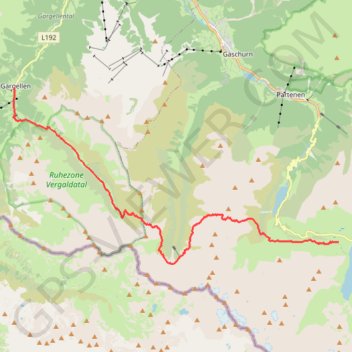 Itinéraire Via-Alpina R63-R64 - Gargellen - Madlener Haus, distance, dénivelé, altitude, carte, profil, trace GPS