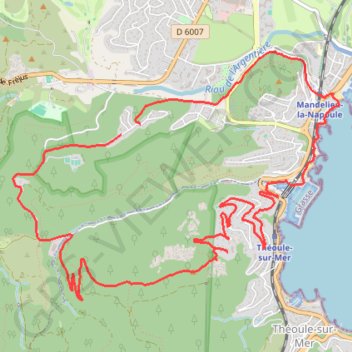 Itinéraire Rando mont de theoule, distance, dénivelé, altitude, carte, profil, trace GPS